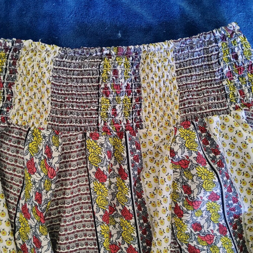 Cottagecore Smocked Waist Skirt size Medium EUC - Picture 2 of 10